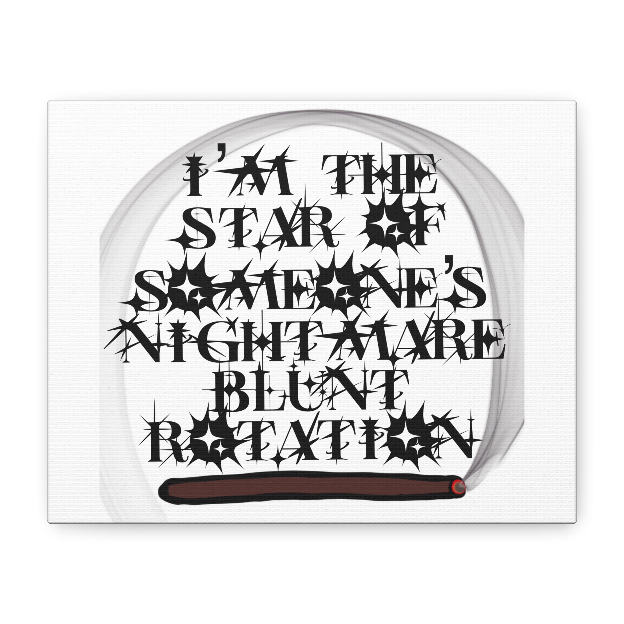 Nightmare Blnt Rotation Matte Canvas, Stretched, 1.25"